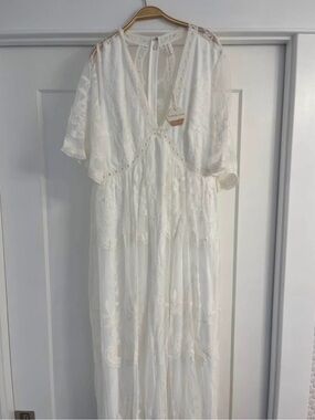 Pinkblush White Embroidered Maxi Dress NEW WITH TAGS
